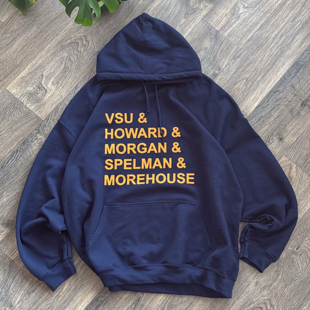 brand new VSU HOWARD MORGAN STATE SPELMAN MOREHOUSE HBCU hooded sweatshirt 2XL